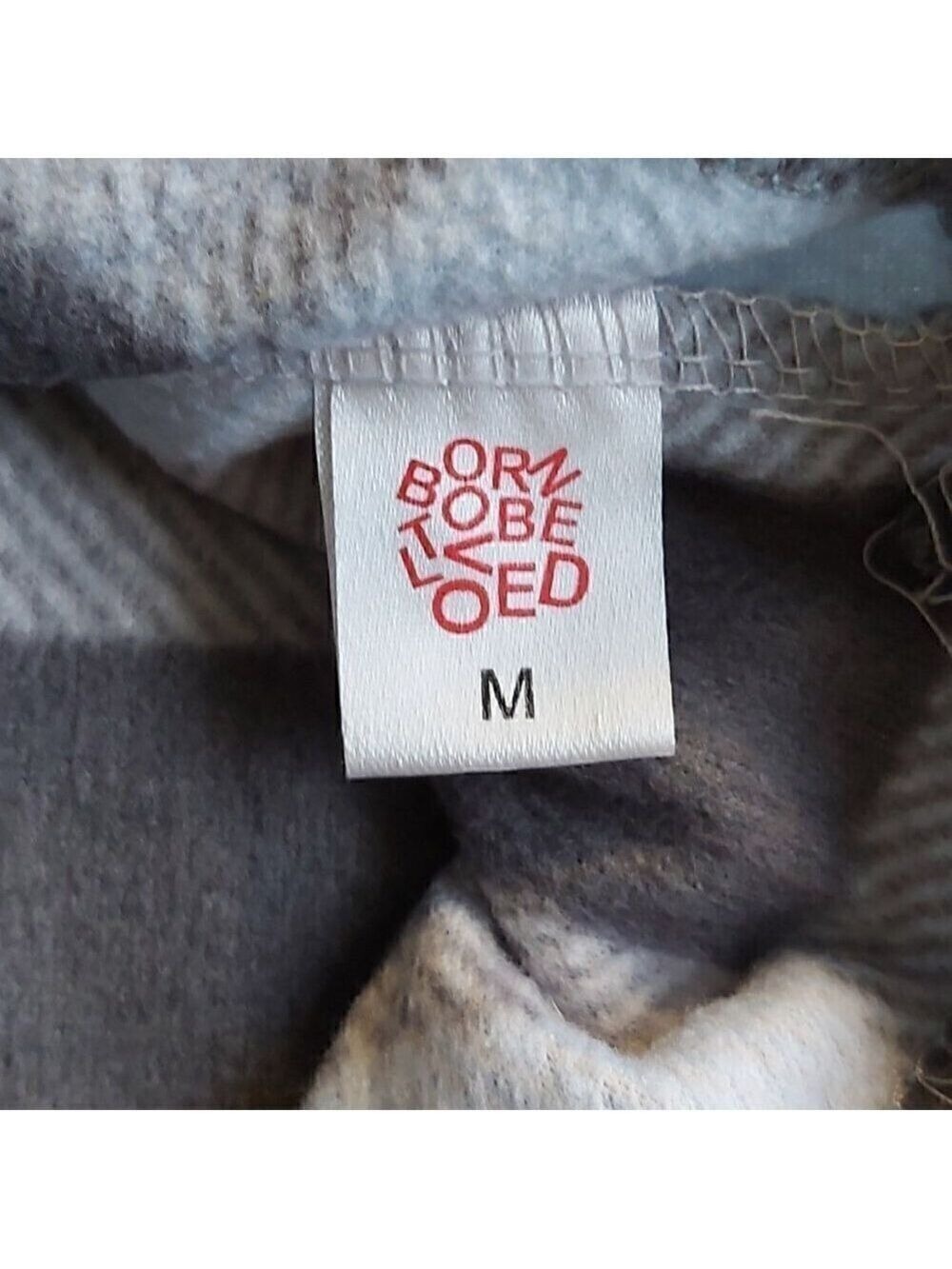 Born To Be Loved Blue/Gray/Black Buffalo Plaid Pullover Dog Shirt W/D-Ring - M - Picture 6 of 6